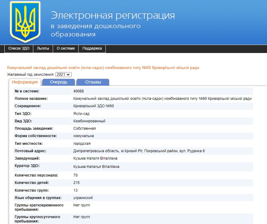 реєстрація до садочків Кривого Рогу